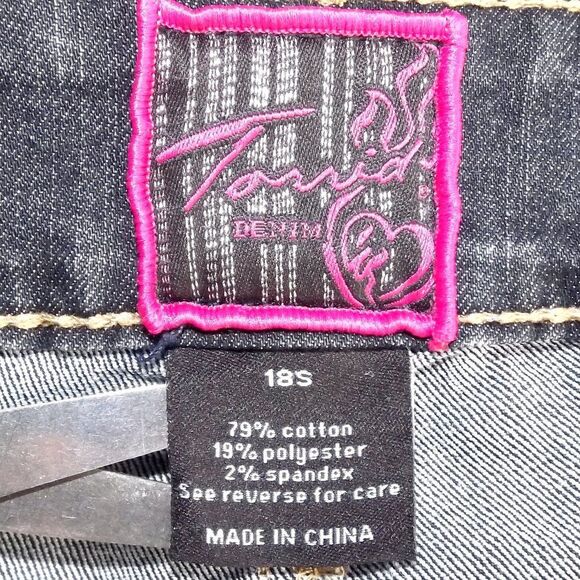 TORRID Jeans, 18S, Dark Blue Wash, stretch, Skinny, Zipper Fly, Pockets - Picture 7 of 13
